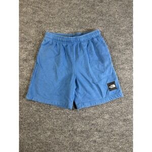 The North Face Men's Sweat Shorts, Blue, Drawstring, Flat Front, 7" Inseam